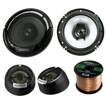 1 Inch Dome - 2 Pair Car Speaker Package Of 2x Kenwood KFC-1665S 6 1/2