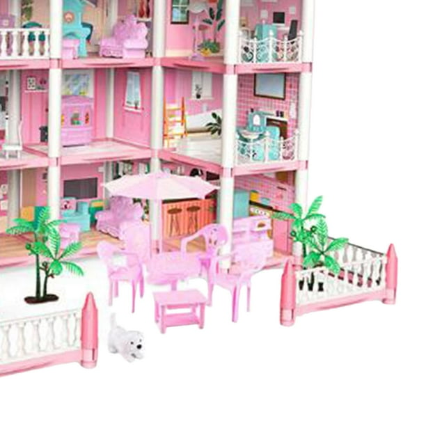 Castillo De Princesas Casa De Muñecas Con Luces Mágicas Y Sonidos - Juguete De Simulación Con Ascensor, 6 Diseños, Para Niños De 3 Años+, Regalo De Cumpleaños