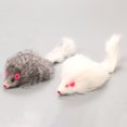 thumbnail image 3 of Flmtop 2Pcs Artificial Soft Plush Mouse Cat Teaser Pet Kitten Catch Interactive Toys Grey, 3 of 8