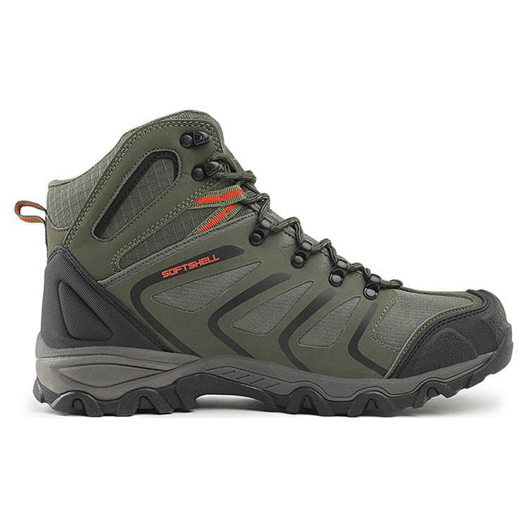  NORTIV 8 Men's Low Top Waterproof Hiking Shoes Lightweight  Trekking Trails Outdoor Work Shoes 160448_LOW Armadillo Army Green Black  Orange Size 6.5 M US