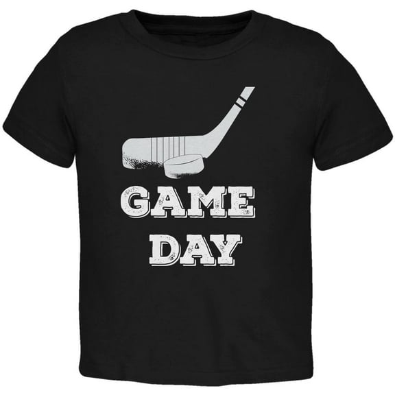 Game Day Hockey Black Toddler T-Shirt - 2T