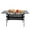 Black, variant on WARMOUNTS Portable Outdoor Grill Table Adjustable Length, Folding Grill Cart 400 lb Capacity, 37"x 17" Grill Stand with 4 Wheels, Side Table, Fit 11"-24" Grill, Pizza Oven Etc for Camping BBQ