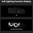 thumbnail image 2 of Spec-D Tuning SMD LED Dual Halo Smoke Projector Headlights Compatible with 1998-2004 Chevy S10 Pickup, 1998-2004 Chevy S10 Blazer, Left + Right Pair Headlamps Assembly, 2 of 7