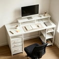 thumbnail image 1 of Desk Blanco S Escritorio Minimalista Cajonera Tomas, 1 of 7