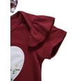 thumbnail image 5 of Kiapeise 3 Pcs Baby Girl Short Sleeve Heart Print Romper Shorts  Headband Set, 5 of 8