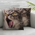 thumbnail image 3 of Qinduosi Pet Cat Pillow Covers Surprised Cat Pillow Cover Pillowcover Soft Double Side Print Sofa Linen Square Throw Pillowcovers " inch for Living Room Bedroom Car Decor, 3 of 5