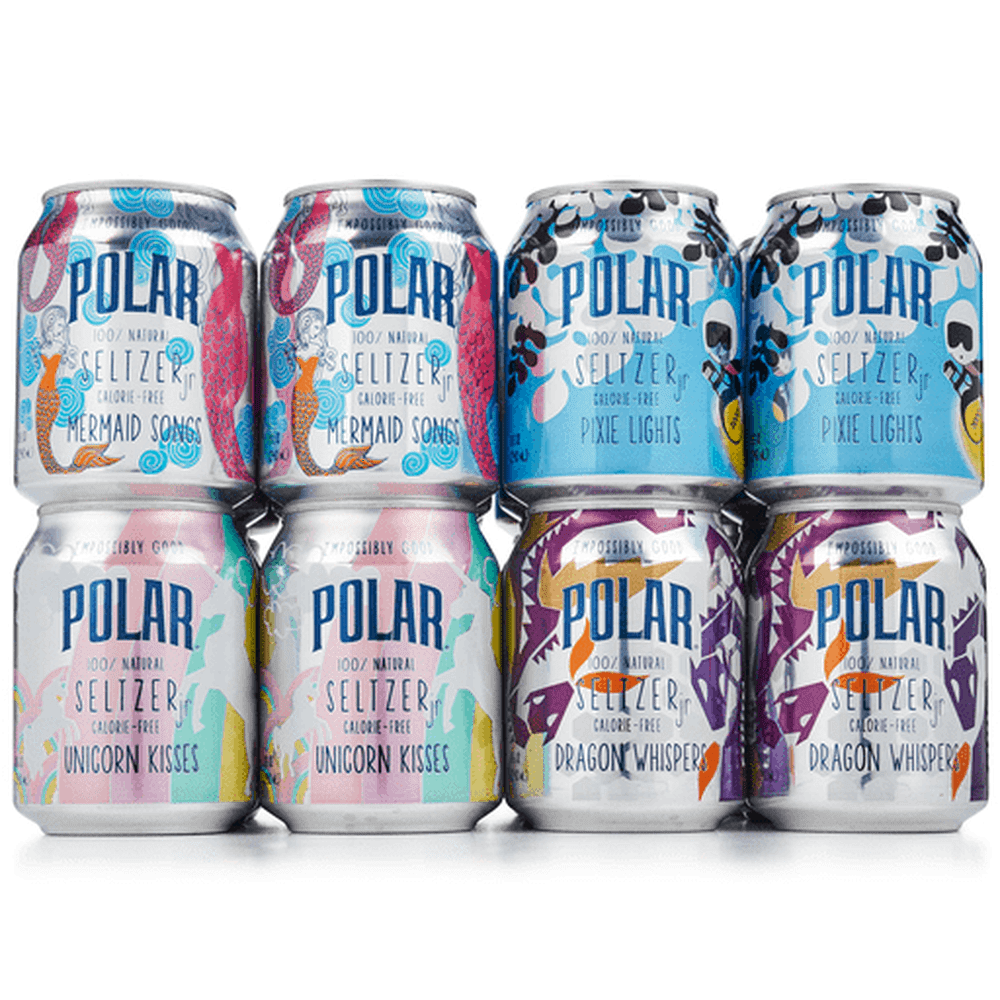 Polar Seltzer JR Variety Pack, 8 oz, 24 Count