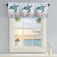 thumbnail image 3 of Window Valance for Kitchen,Gradient Turtle Summer Seaside Rod Pocket Curtain Valances Short Curtains Drapes Panel,Watercolor Coral Jellyfish Window Treatment Topper for Living Room Bathroom Bedroom, 3 of 9