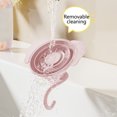 thumbnail image 6 of Suction Cup Hooks Heavy Duty Vacuum Suction Shower Hooks Glass Suction Cup Hooks Bathroom Robe Hooks Reusable, No Hole Punched, for Garland Decoration(4PCS,Pink), 6 of 6