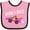 Pink and Black, variant on Inktastic Born to Race- Pink Race Car Boys or Girls Baby Bib