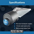thumbnail image 3 of Proven Industries Model 2516 Trailer Lock, Fits 2 5/16-Inch Couplers, Made in the USA, (Blue), 3 of 3