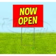 thumbnail image 1 of Now Open (18" x 24") Yard Sign, Includes Metal Step Stake, 1 of 6