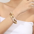 thumbnail image 2 of Fashionable Resin Bangle Candy Color Handchain Adjustable Length Wristchain Party Jewelry for Sophisticated Ladies, 2 of 9