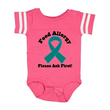 

Inktastic Food Allergy Teal Ribbon Boys or Girls Baby Bodysuit