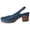 A Blue, variant on Womens Pumps Breathable Closed Toe Wedge Low Heel Shoes Trendy Solid Casual Work Footwear