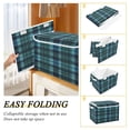 thumbnail image 4 of 16.5x12.6x11.8in Foldable Flip-Top Storage Bin, Dustproof Magic Tape Closure, Ideal for Home & Toy Organization，Green Tartan Pattern, 4 of 7