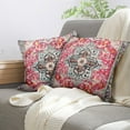 thumbnail image 2 of Boho Throw Pillow Covers 16x16 inch Set of 2 Monaco Rug Persian Carpet Double Sided Pattern Cotton Soft Pillow Case Cushion Cover Bohemian Pillowcase for Couch Sofa Bed Decorative, 2 of 6