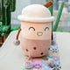 thumbnail image 5 of Lindo peluche Boba de peluche con forma de taza de leche y té de burbujas, suave y kawaii, regalo para niños (marrón, 20 cm), 5 of 5