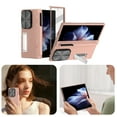 thumbnail image 4 of Dteck for Samsung Galaxy Z Fold 6 Case with S Pen Slot & Hinge Protection Tempered Glass Screen Protector Full-Body Military Drop Phone Case for Z Fold 6 Case with Kickstand & Belt Clip,Rosegold, 4 of 7