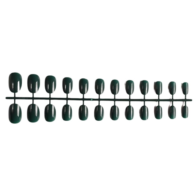 facefd Fake Nail Set Glossy French Style Scratch Resistant Press-on Fingernails Strong Viscosity Adjustable Solid Manicure Stickers Type 1 Type 5