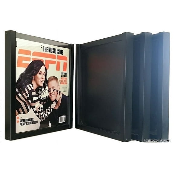 Magazine Display Frame Case Black Shadow Box ESPN Rolling Stone Lot of 4
