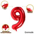 thumbnail image 3 of MesaSe Ballons Rouges 1 Ballons de 40 Pouces en Feuille pour Fête d'Anniversaire Décorations Fournitures Ballons Numériques en Hélium Mylar (Numéro Rouge 1), 3 of 5