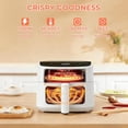 thumbnail image 5 of Air Fryer，4QT Small AirFryer with Easy View Window and Interior Light, Digital Touchscreen with 8 Presets for Custom Cooking, Nonstick and Dishwasher Safe Basket, White, 5 of 5