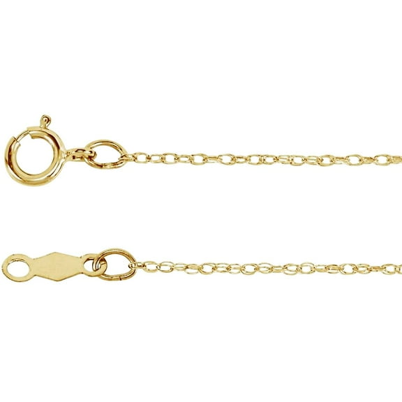 14k Yellow Gold .75mm Rope 14 Inch Chain Chain Necklace for Women and Men - .4 Grams