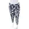 Pre-owned|Escada Womens Abstract Print Trouser Pants Navy White Size 36