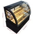thumbnail image 3 of EQCOTWEA Commercial Countertop Refrigerated Cake Showcase Curved Air-Cooled Cake Display Cabinet 3-Layers 220V, 3 of 11