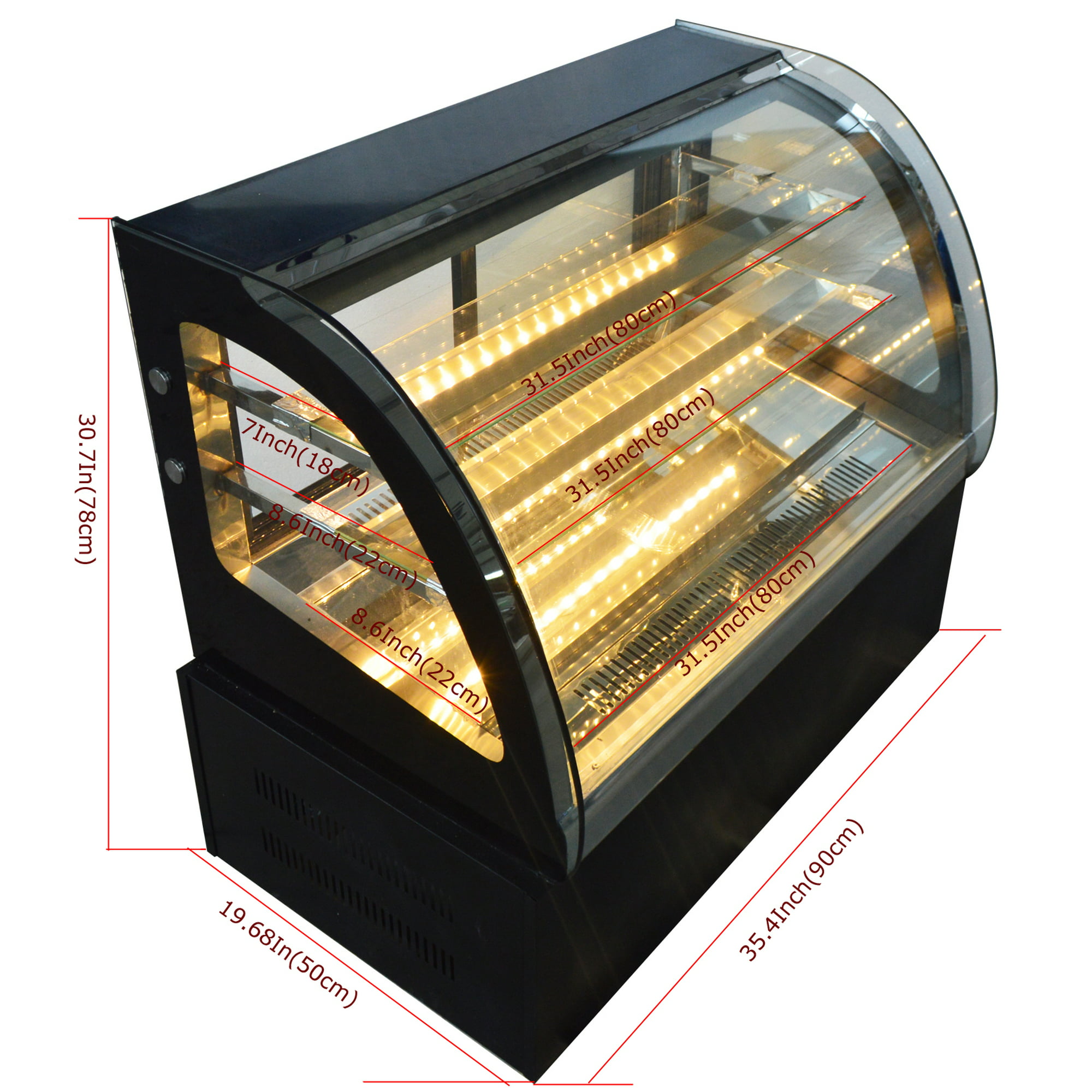 Intbuying Commercial Countertop Refrigerator Display Case