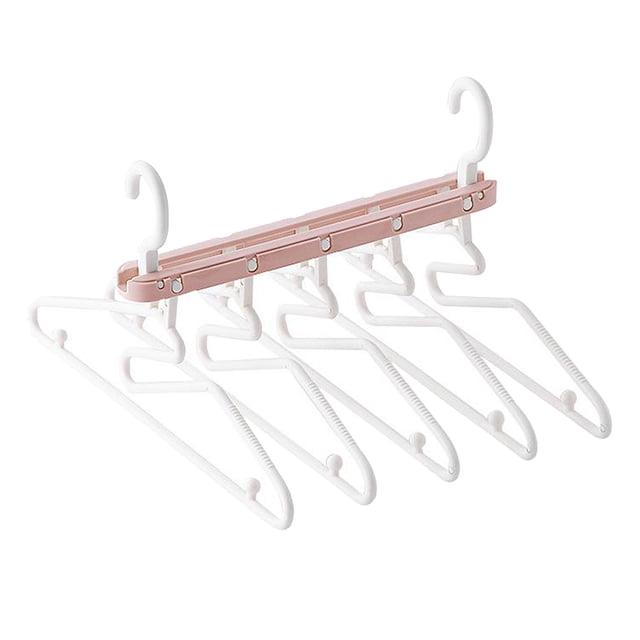 Percha antideslizante Perchero de Ropa funciones Perchero Plegable Ahorro de Espacio - Rosa Rosado Magideal Percha antideslizante