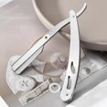 thumbnail image 3 of Silver Razor Old-fashioned Razor Manual Men Women Shaving Shaving Head Handy Tool Shaving Beard, 3 of 8