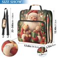 thumbnail image 3 of Haosy 3 Ring Zipper Binder with Shoulder Strap Waterproof Trapper Keeper 2 Inch D-Ring 500 Sheets Capacity, Cute Santa Claus Gift Teddy Bears, 3 of 8