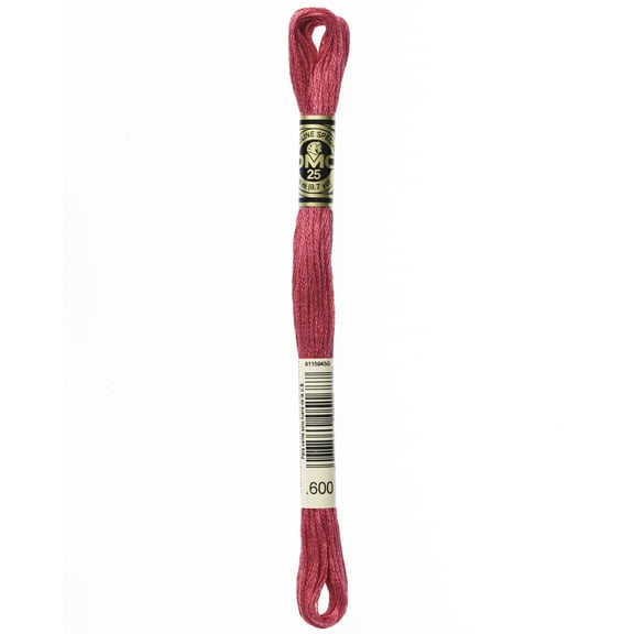 DMC Mouline 117-600 Six-Strand Embroidery Thread, Very Dark Cranberry, 8.7-Yards