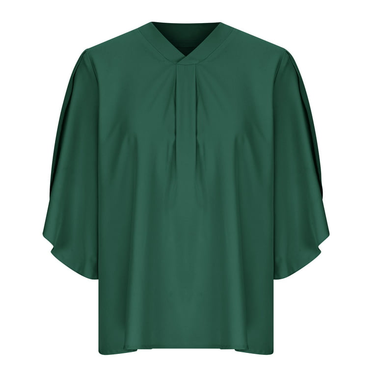 Solid Color Georgette Off Shoulder Blouse in Dark Green : UAC219