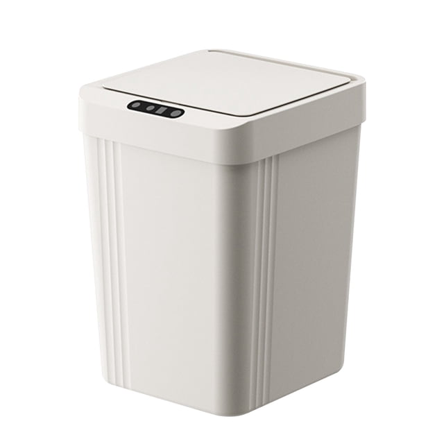 EGNMCR Office Storage & Organization Touchless Sensor Trash Can 13 Liter/3.4 Gallon Small Capacity Trash Can With Lid Sensor Kitchen Bin Recycling For Kitchen/Living Room/Office trash can