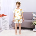 thumbnail image 7 of Fish Pattern Summer Pajama Set Soft Cotton Short Sleeve Sleepwear 2PCS Pajama Sets Breathable Lounge Set Size 12Y, 7 of 7
