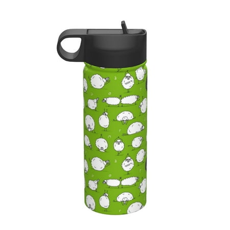 

Gaeub Funny Sheep Doing Yoga Printed 18oz Sports Insulated Kettle With Straw Sports Insulated Bottle Water Bottle For Running Hiking Cycling Climbing Mens Womans Insulated Water Bottle