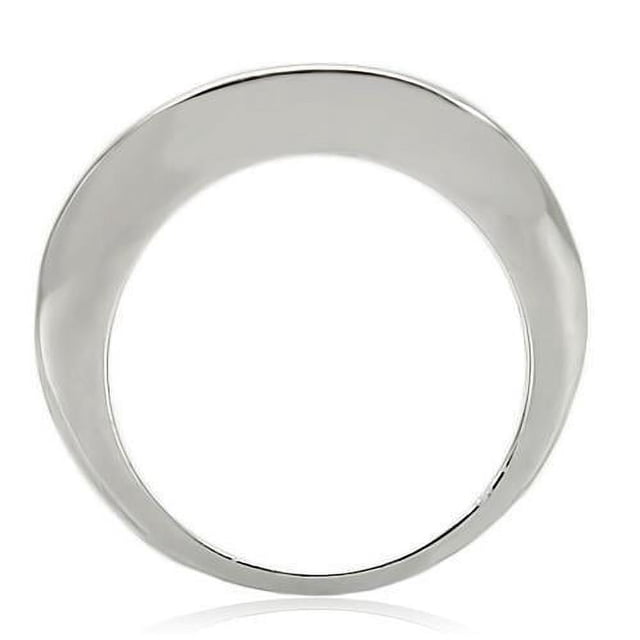 Bague en Laiton Rhodium + Ruthénium avec Zircone Cubique de Qualité AAA en Jet pour Femmes Couleur de Pierre Jet Style 0W242 Taille 6