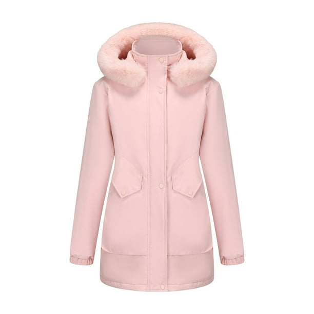 Chaquetas y abrigos casuales con capucha de manga larga para mujer, parka de bolsillo de color liso, impermeable y resistente al viento, para exteriores, chaqueta con capucha de manga larga, parte sup