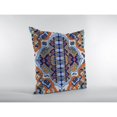 thumbnail image 3 of Amrita Sen Boho Flower Broadcloth Indoor Outdoor Zippered Pillow Orange, 3 of 5