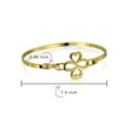 thumbnail image 5 of Bling Jewelry Womens 14k Gold Plated Heart Infinity Bangle Bracelet for Love Luck, 5 of 6