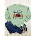 thumbnail image 3 of Anbech Thankful Grateful Blessed Sweatshirt for Women Pumpkin Shirt Graphic Long Sleeve Pullover Christmas Ladies Top, 3 of 7