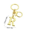 thumbnail image 3 of Foqnuq Alphabet Letter Keychain, Initial Pendant, Gold Metal Alloy Keyring – Monogram Name Charm, Bag/Car/Wallet Accessory, Gift/Christmas Stocking, 3 of 6