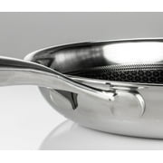 Black Cube Hybrid Quick Release Stainless Steel Frying Pan with Nonstick Coating, Oven-Safe Cookware