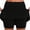 Black, variant on FASHOFT Tennis Skirt For Women Solid Color Elastic Waist Double Layer Skort With Outer Pockets Casual For Gym And Daily Use Womens Athletic Skirts Black