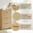 thumbnail image 4 of QinaQin Slim Three-Compartment Shoe Cabinet with a 31.5-Inch Recessed Design, Adjustable Shelves, and Freestanding Entryway Storage Unit, 4 of 8