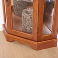thumbnail image 2 of Kepooman Curio Cabinet, Display Case, Display Cabinet,Curio Cabinet Lighted Glass Display Curio Cabinet w/Tempered Glass Doors and Shelves, OAK, 2 of 14