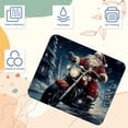 thumbnail image 3 of Santa Claus Square Desk Pad Mouse Pad, 8.3x9.8 Inch Non-Slip Rubber Bottom Printed Mousepad for Office and Gaming, 3 of 6